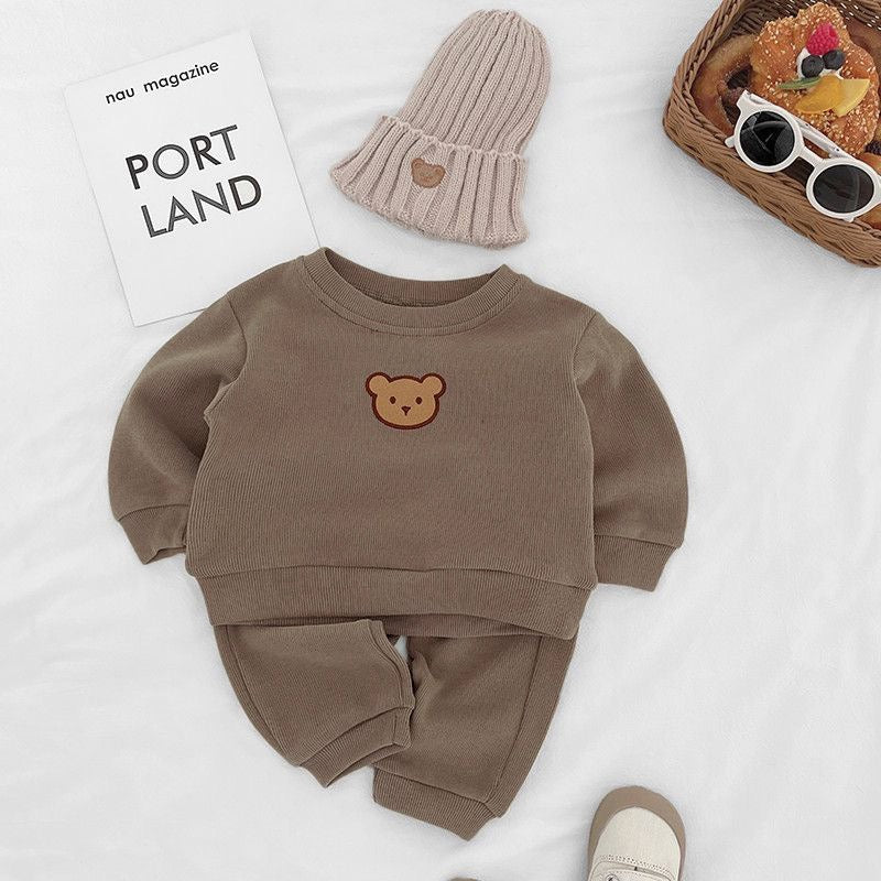 Children's Winter Set with Teddy Bear Design