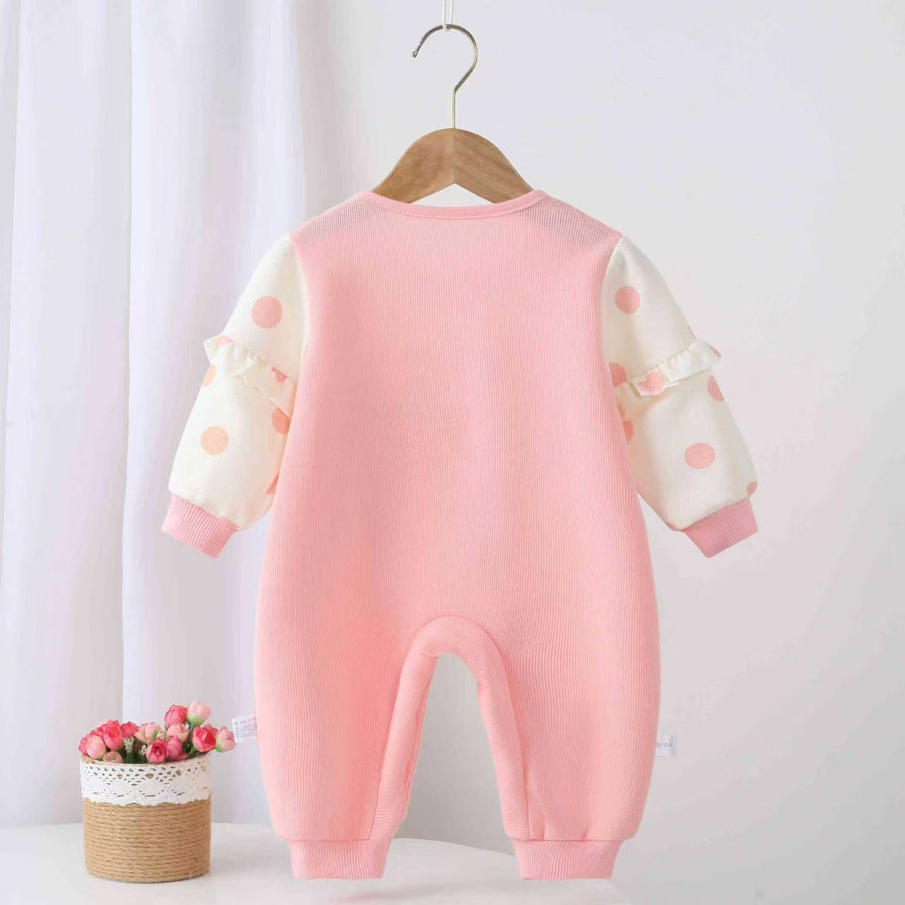 Baby Girl Cute Mushroom Ruffled Romper