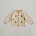 Children's Cardigan with Knitted Flowers