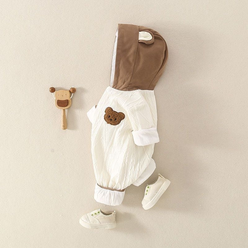 Children's Winter Onesie with Teddy Bear Design