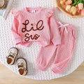 Toddler Girl Valentine Striped Heart Embroidered Set
