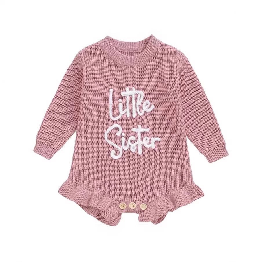 Baby Bodysuit Knitted Sister