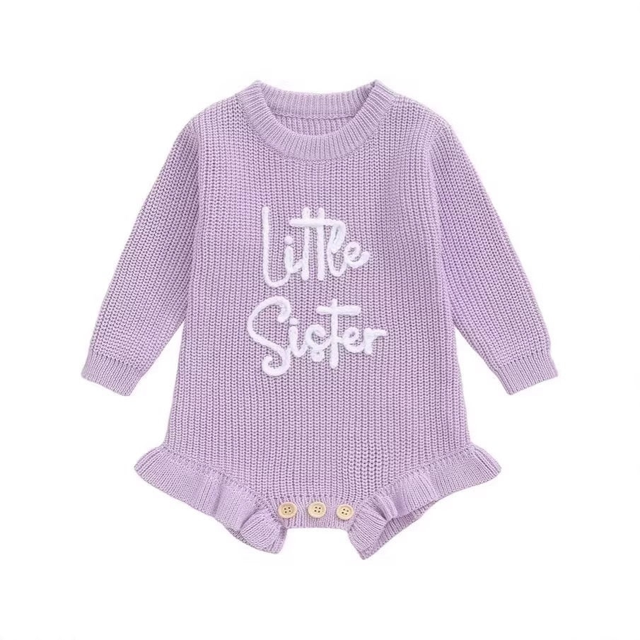 Baby Bodysuit Knitted Sister