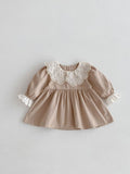 Baby Girl Embroidery Bow Romper Dress