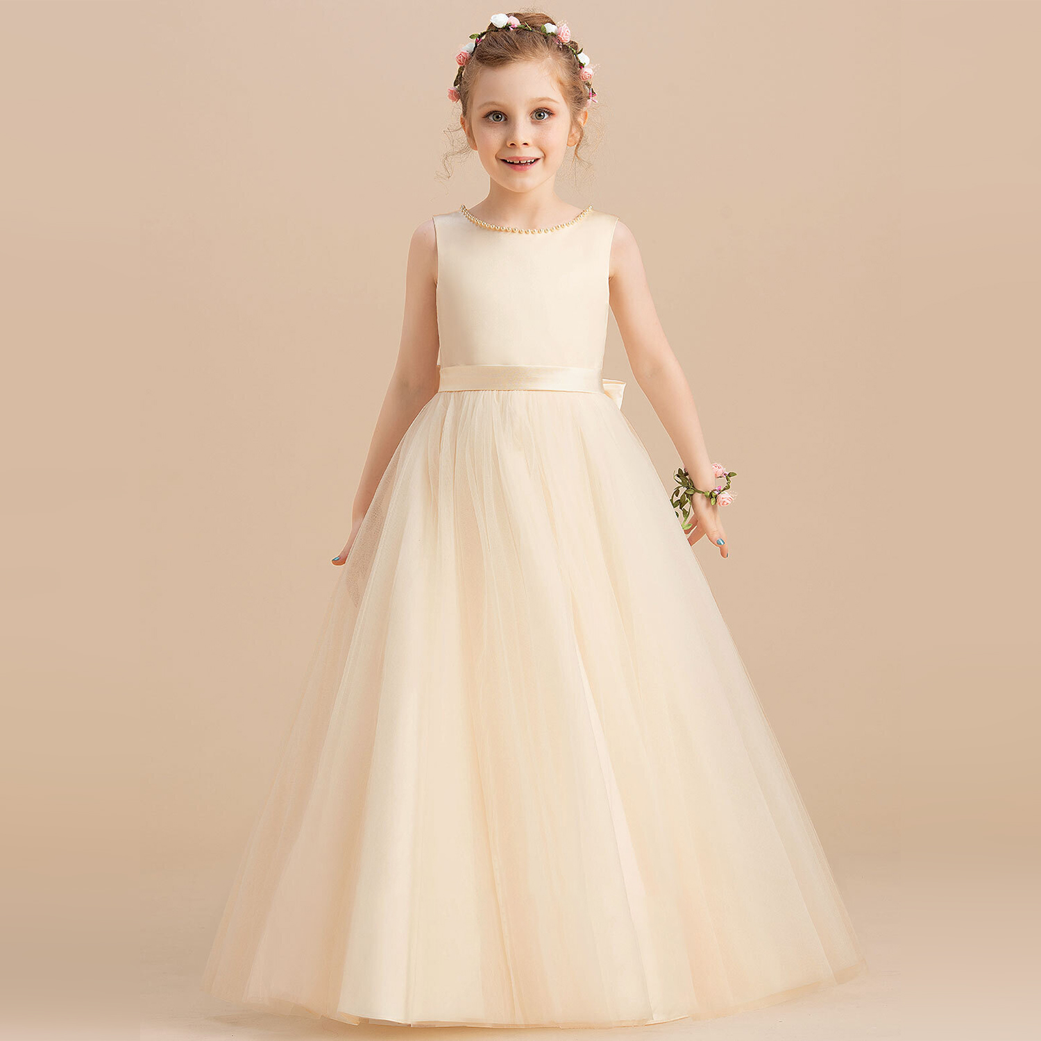 Classic Children's Dress with Bow