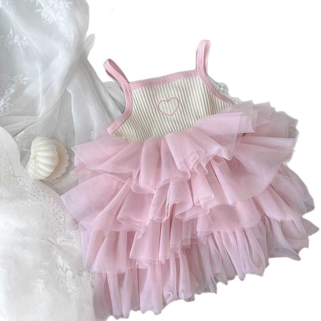 Children's Tulle Dress with Hearts