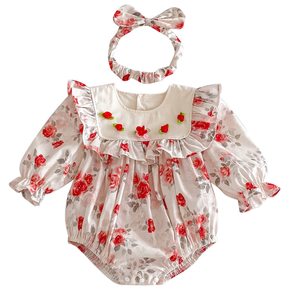 Vestiti da principessa in cotone a maniche lunghe per bambine Tuta da neonata vestito abbinato per sorelle