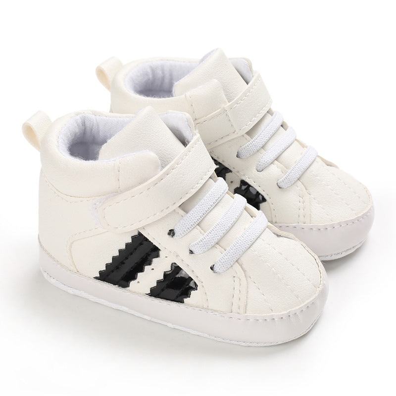 Two-Striped PU First Walker