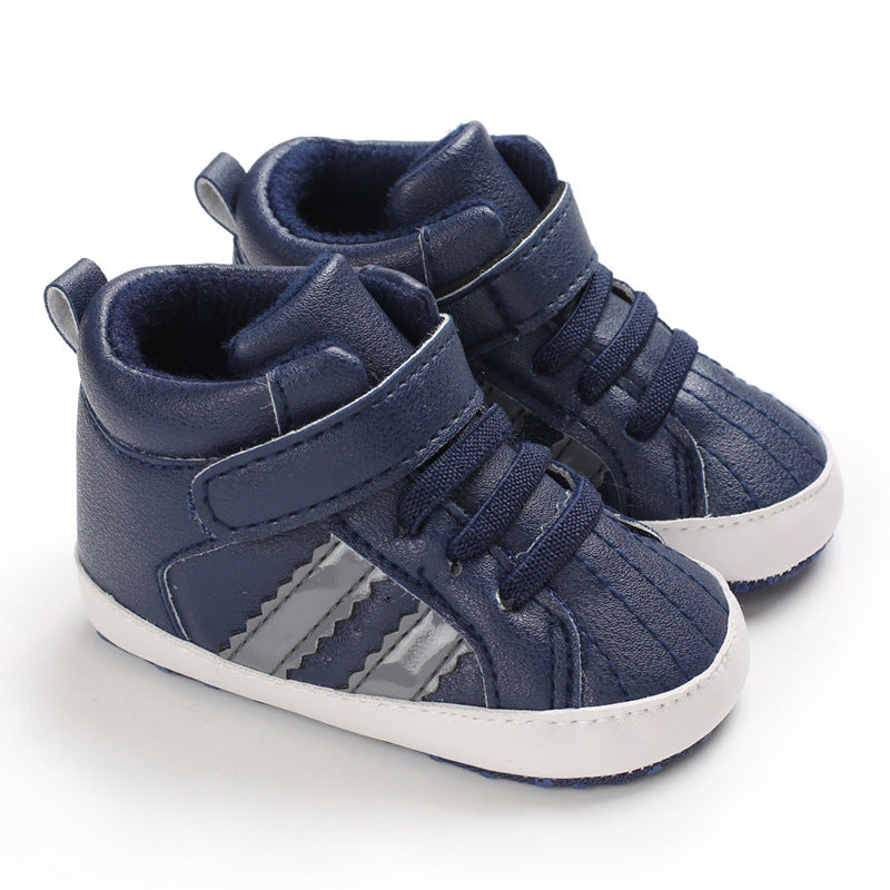 Two-Striped PU First Walker