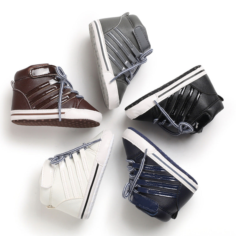 High top soft soled walking shoes