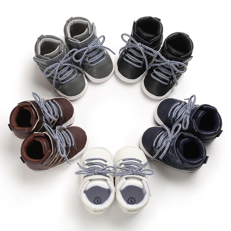 High top soft soled walking shoes