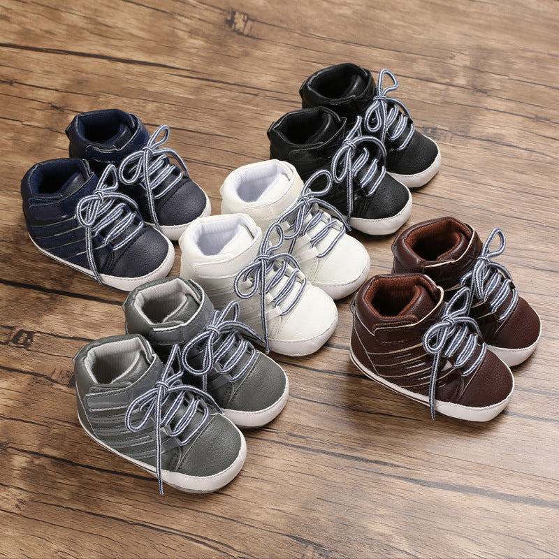 High top soft soled walking shoes