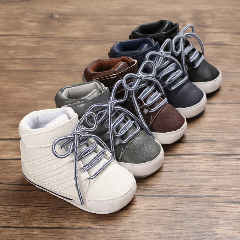 High top soft soled walking shoes