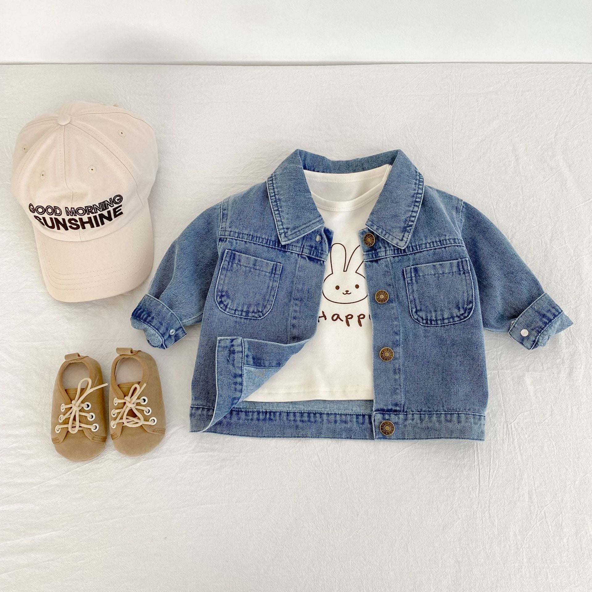Boys & Girls Denim Lapel Jacket