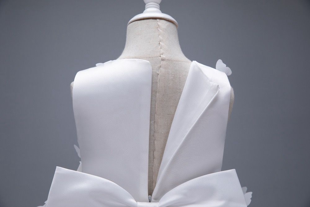 Children's Dress with Butterflies and Bow