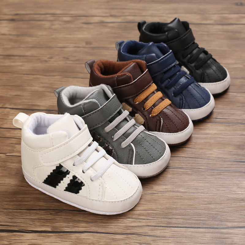 Two-Striped PU First Walker