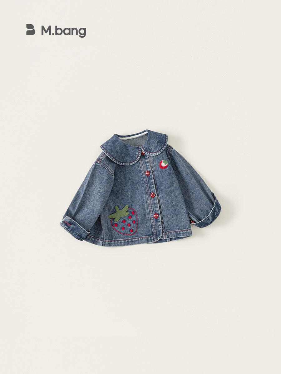 Girls' Cartoon Denim Jacket