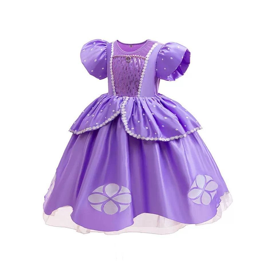 Purple Party Dress with Accessories