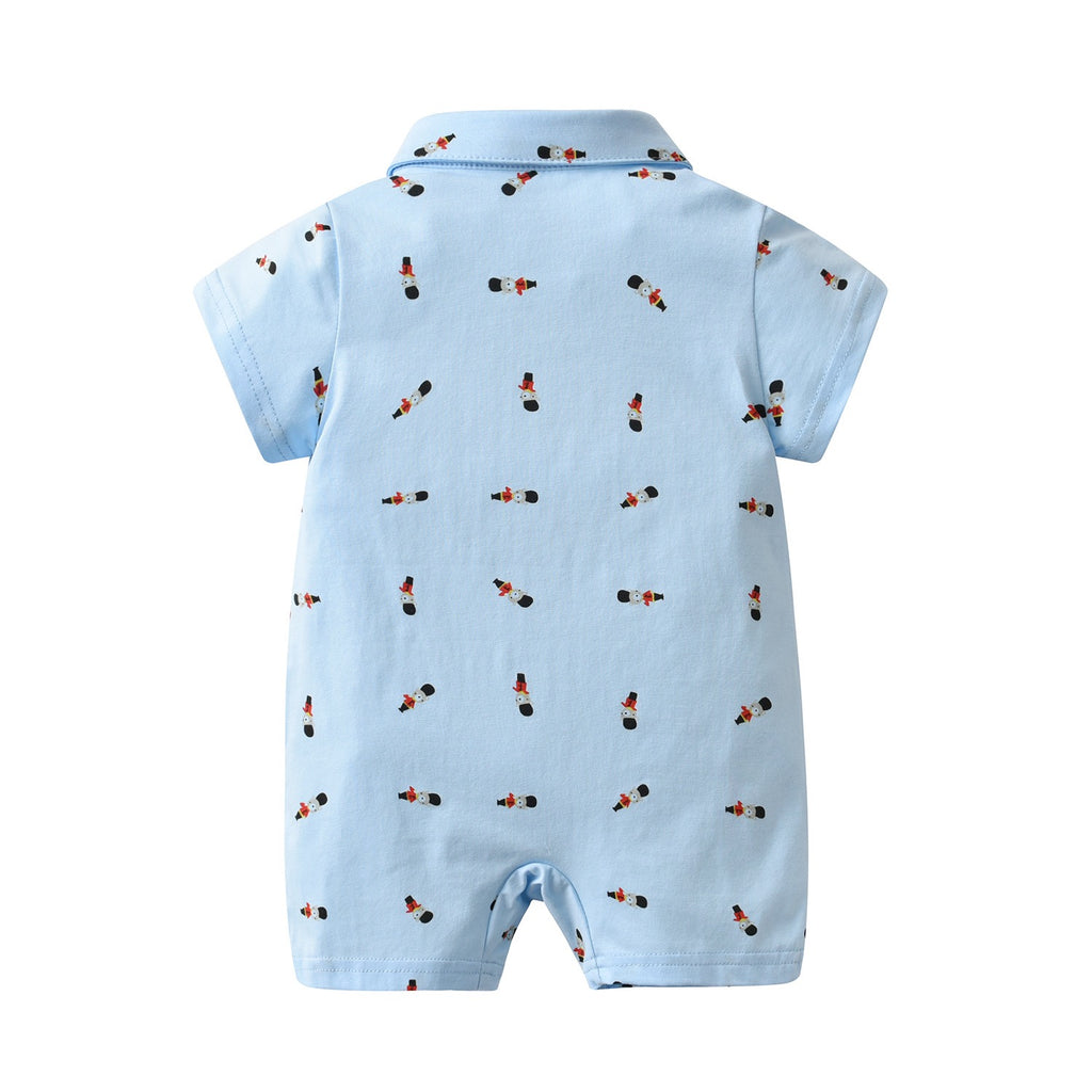 Children's Romper with Prints and Pockets