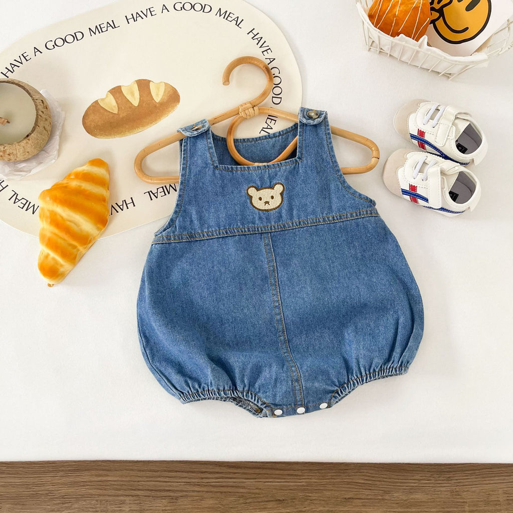 Children's Teddy Bear Overalls Set