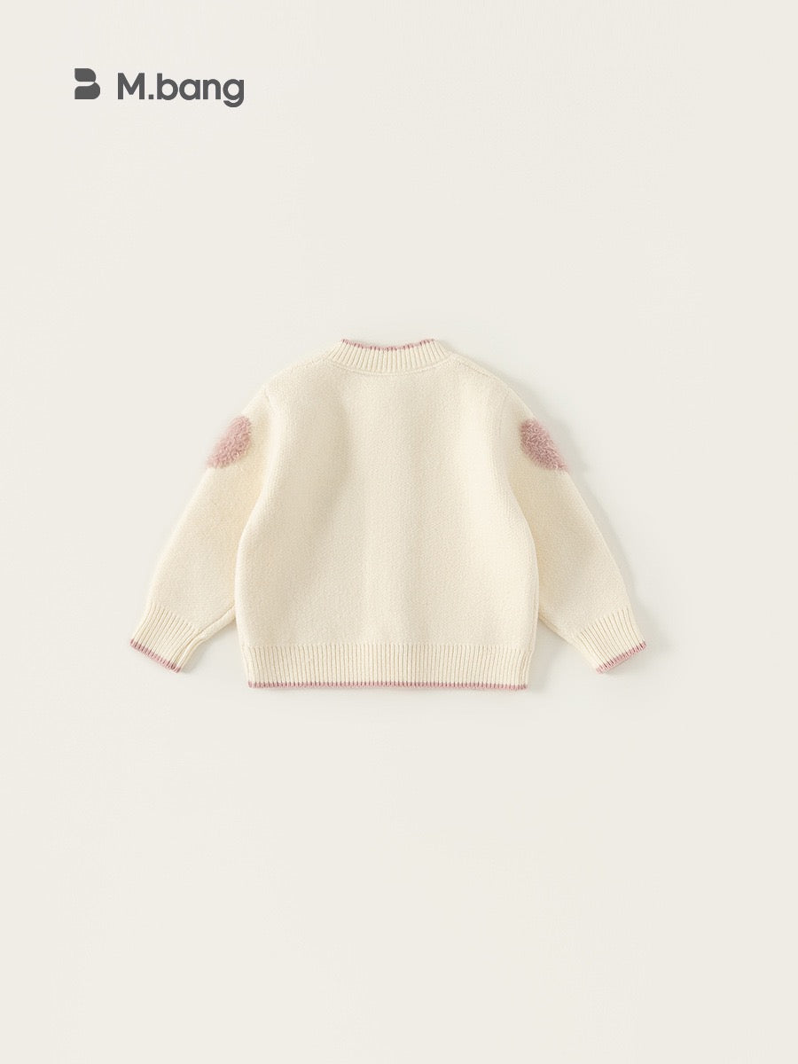 Knitted Cardigan with Hearts