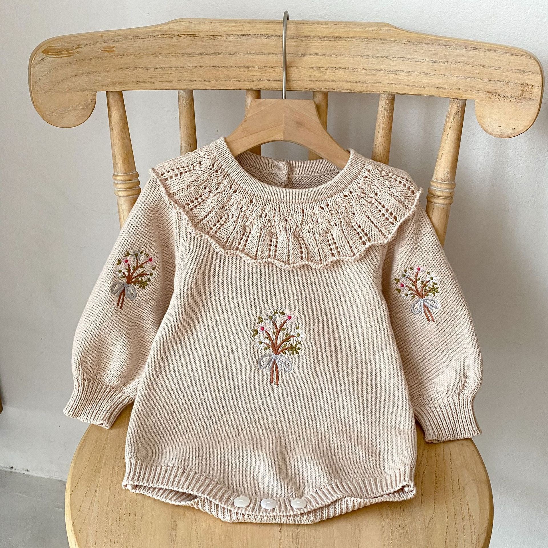 Floral Knit Baby Bodysuit