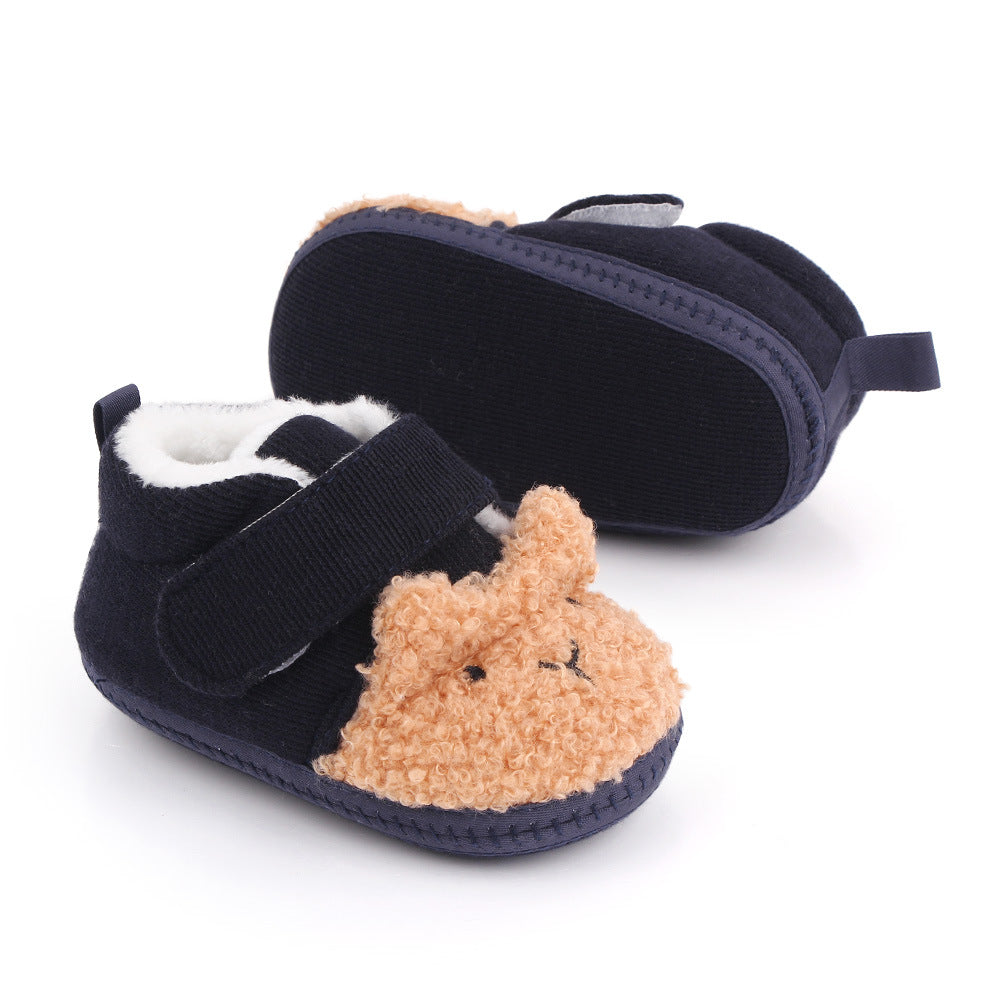 Scarpe in velluto per bambini con animali