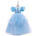 Blue Floral Party Dress