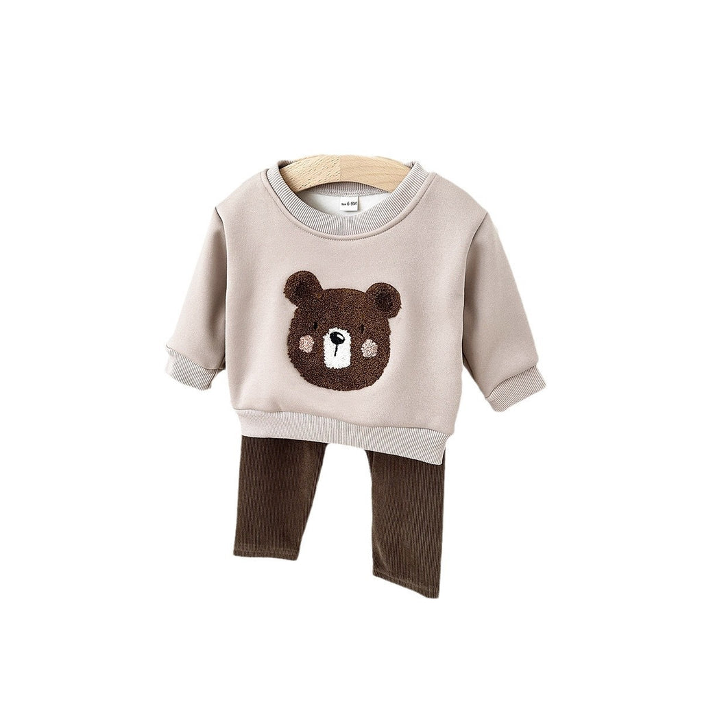 Winter Bear Fleece Hoodie & Pants 2PC Set