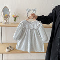Long Sleeved Kids Clothes Autumn Triangle Sisters Dress