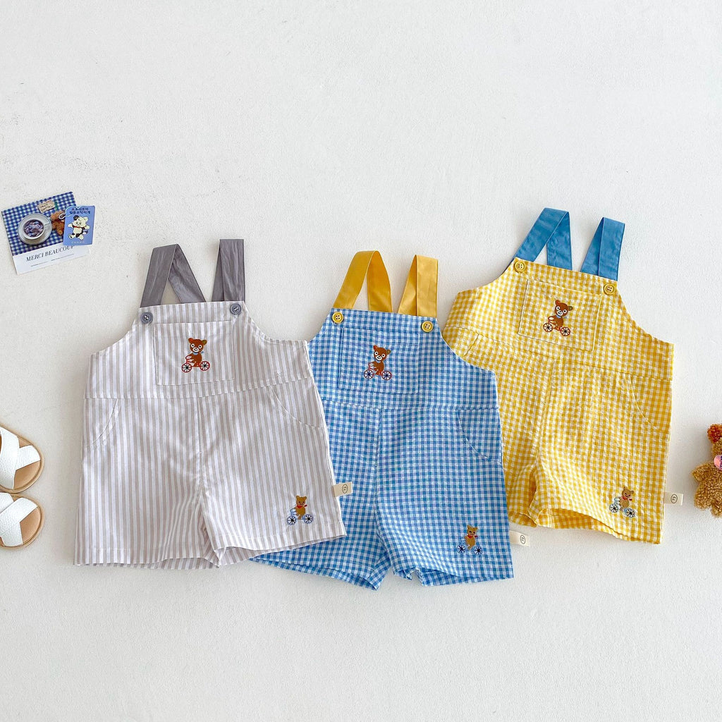 Tuta salopette per bambini a righe, pantaloni casual per neonati e bambine