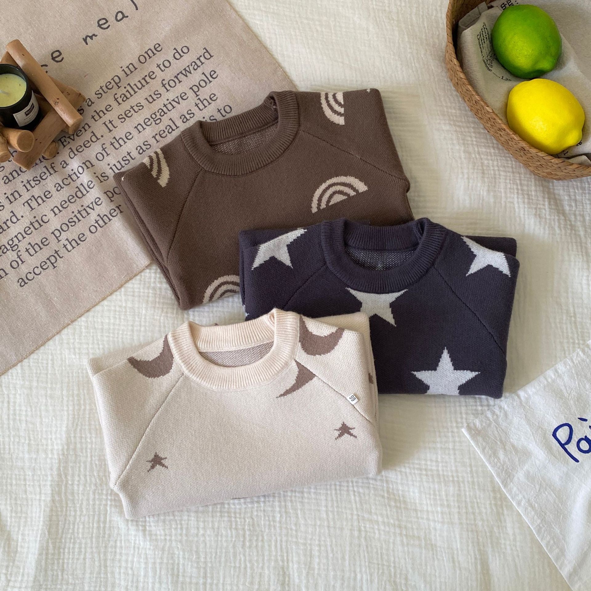 Children's Jumpsuit with Little Stars and Moon