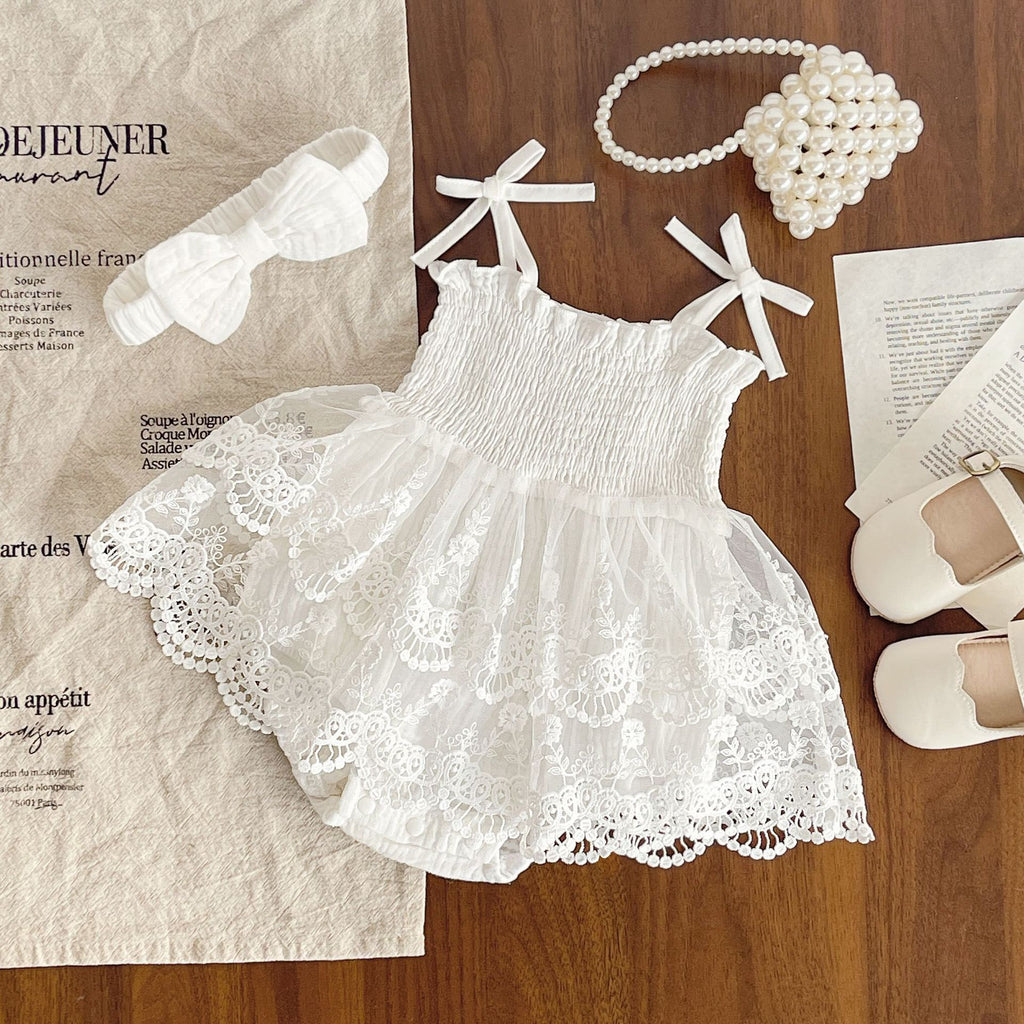 White Lace Baby Bodysuit
