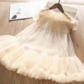 Vestito glitterato per bambine con ruches