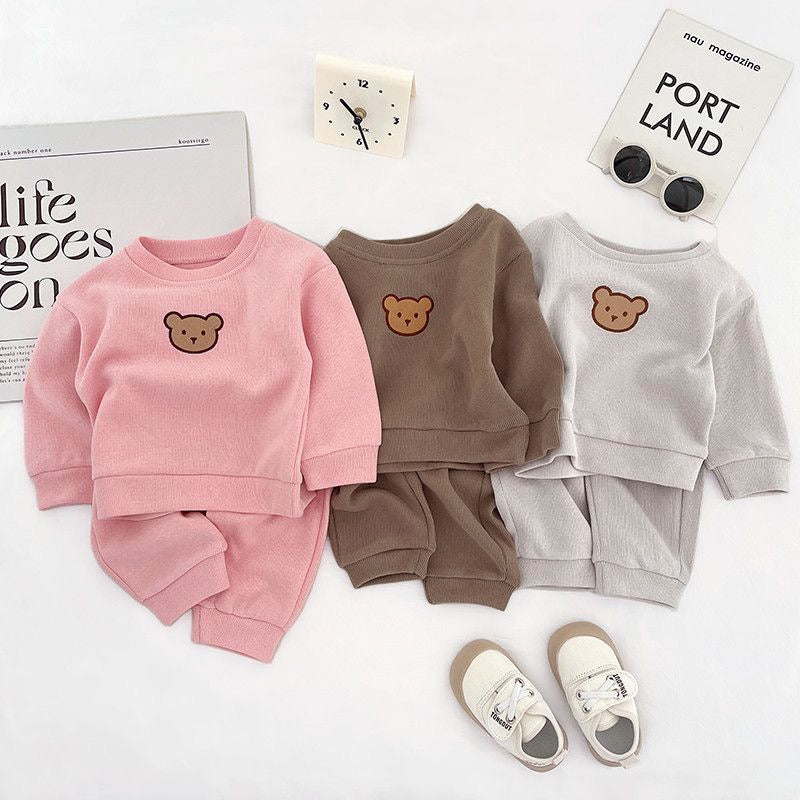 Children's Winter Set with Teddy Bear Design