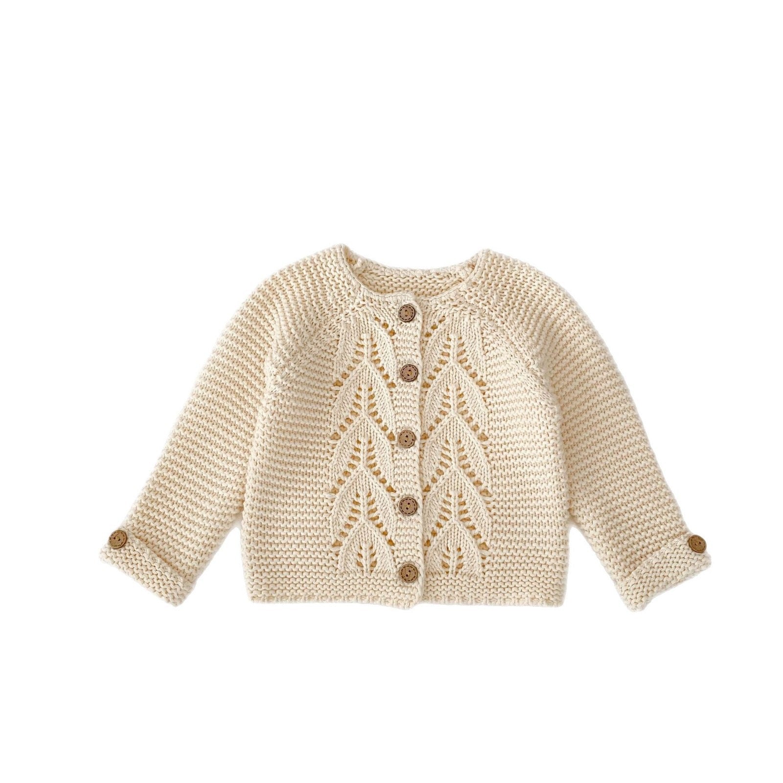Baby Solid Color Knitted Cardigan Sweater