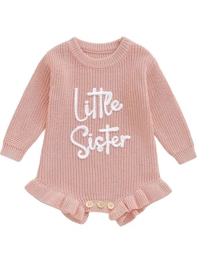 Baby Bodysuit Knitted Sister