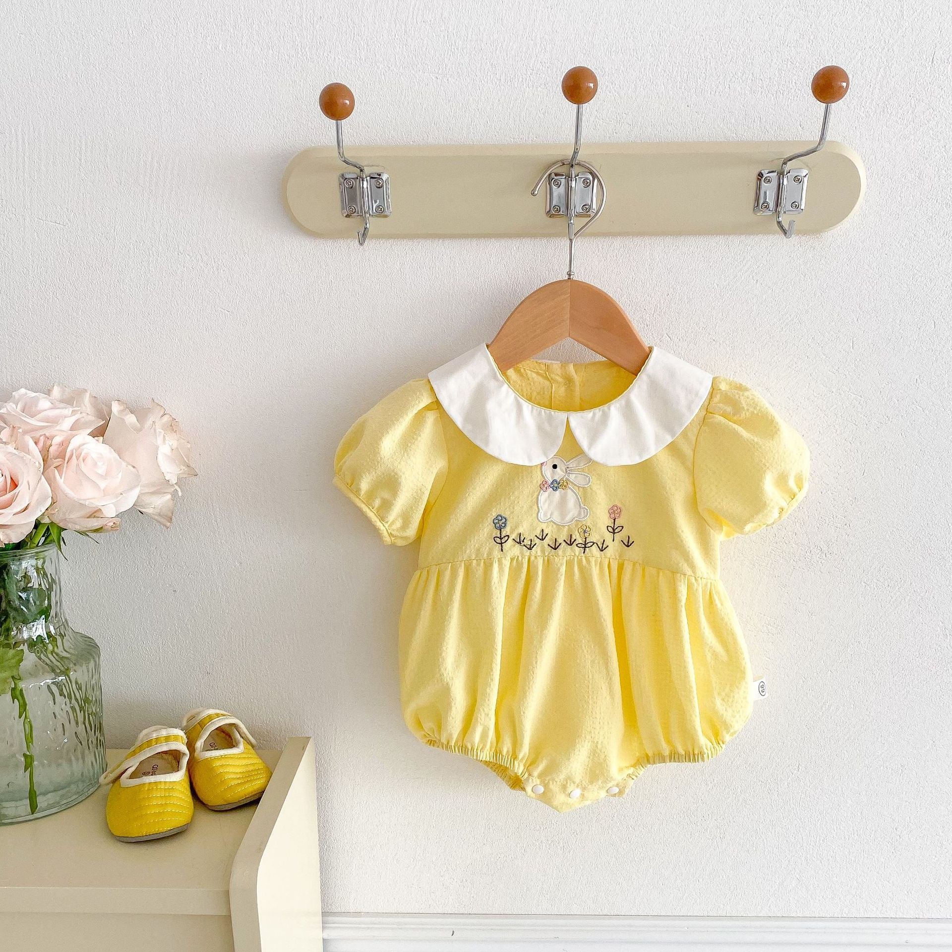Yellow Bunny Baby Bodysuit