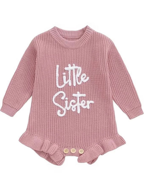 Baby Bodysuit Knitted Sister
