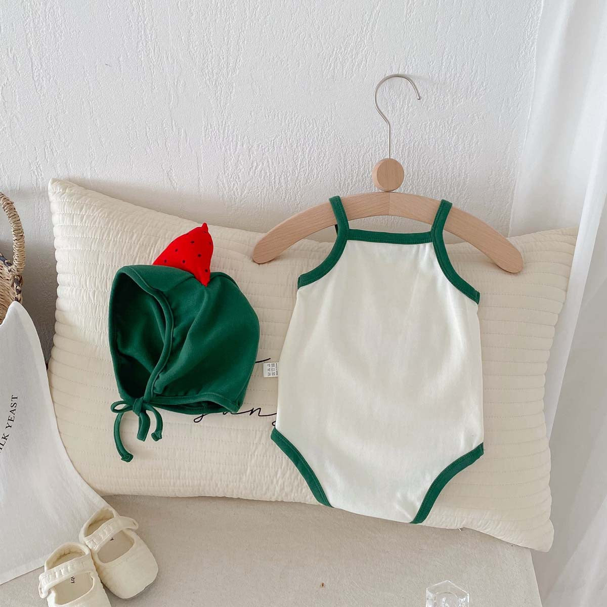 Watermelon Jumpsuit Hat 2pcs Baby Rompers