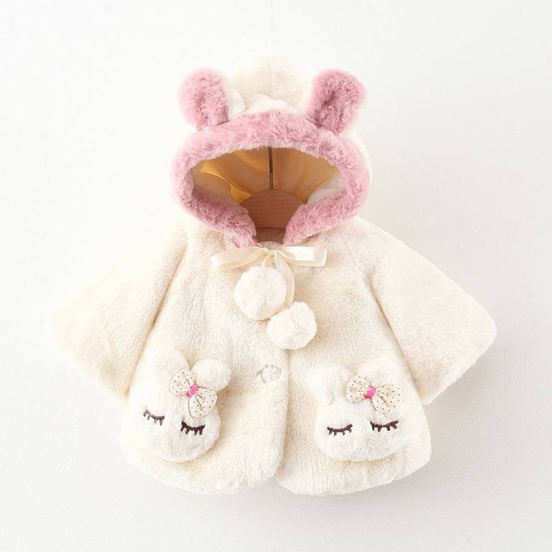 Children's Jacket with Bunny Pom-Poms