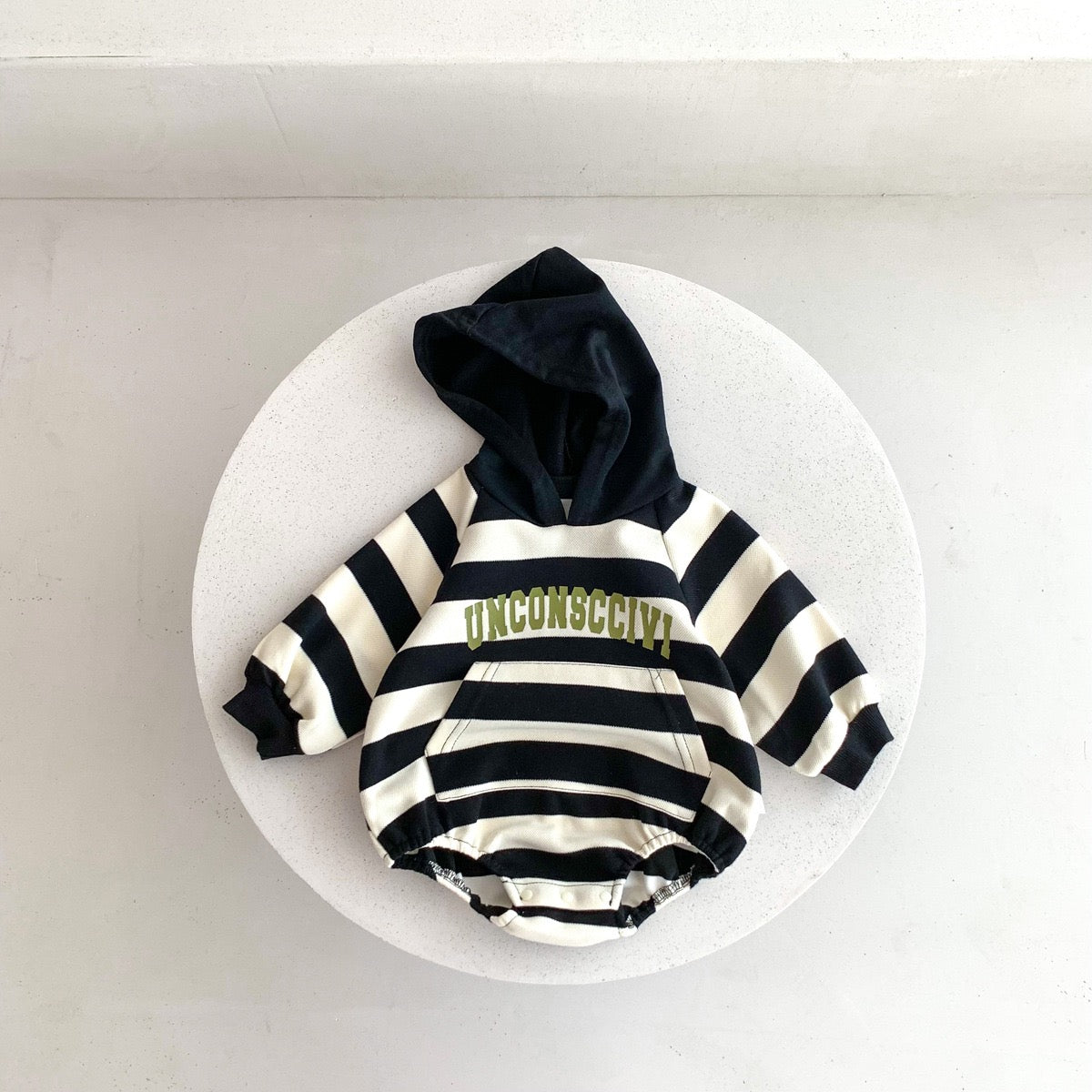 Baby Striped Hooded Jumpsuit