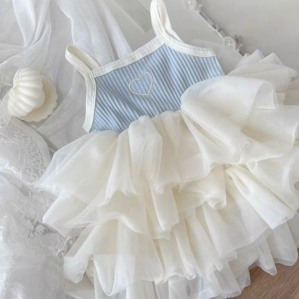 Children's Tulle Dress with Hearts
