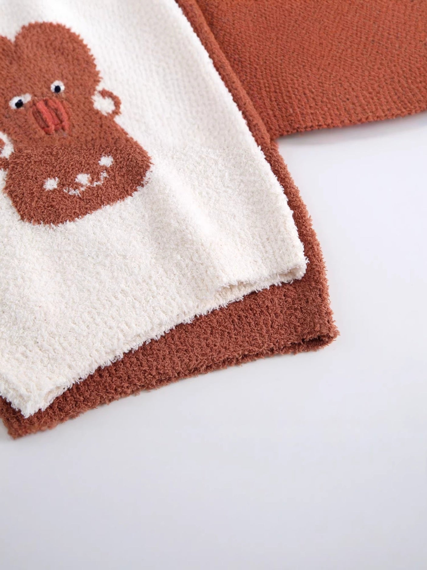 Bear Embroidery Knitted Sweater Baby Clothes