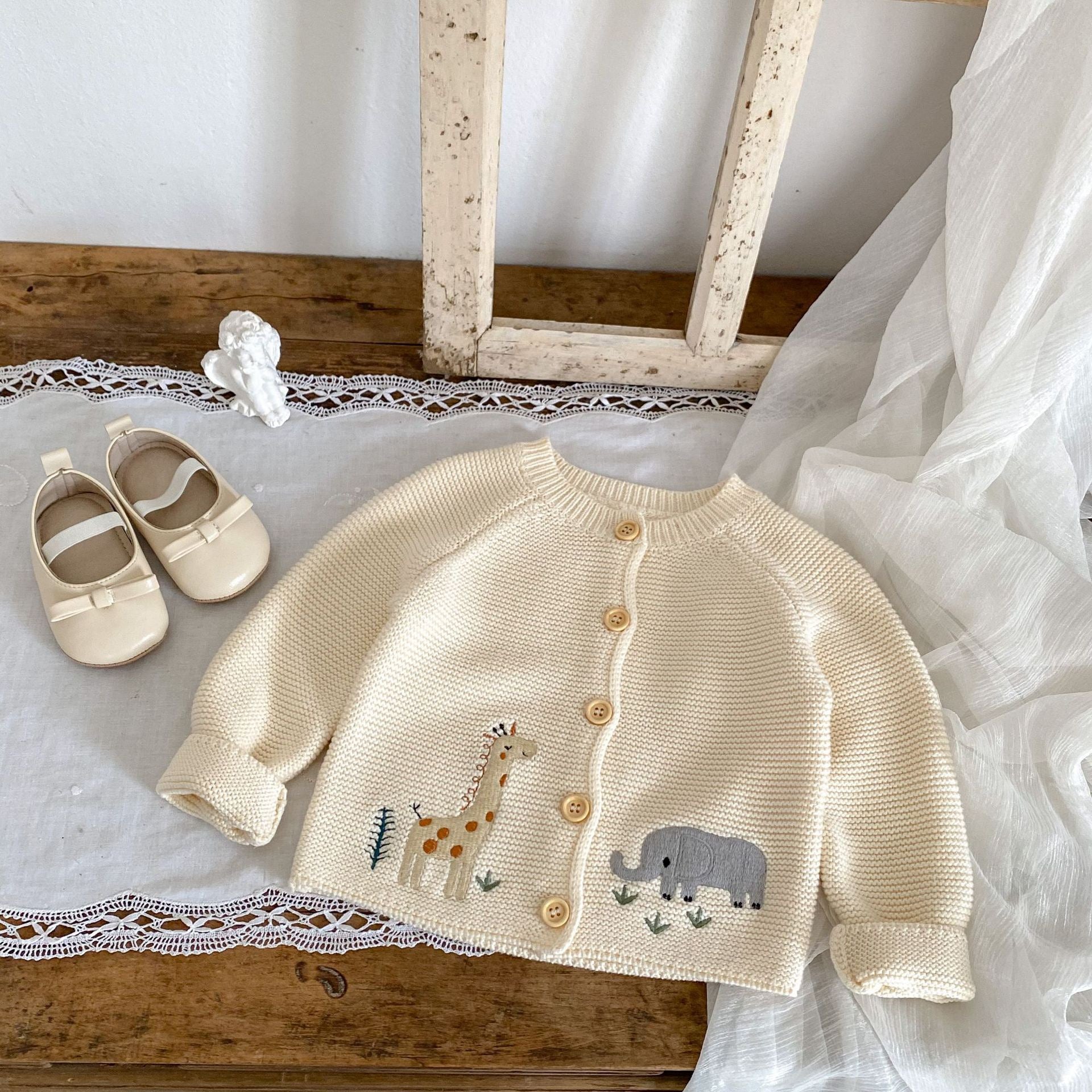Children's Zebra/Elephant Knit Jacket