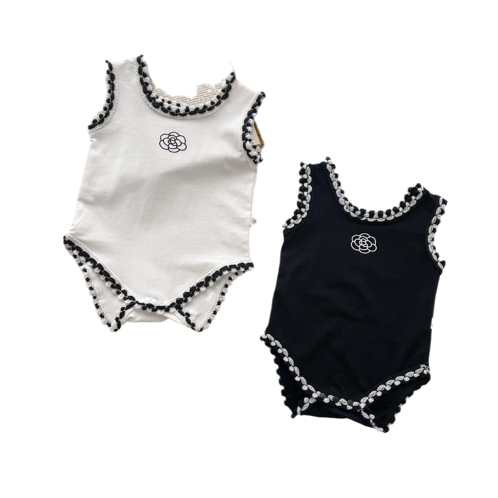 Camiseta sin mangas con estampado floral para niños