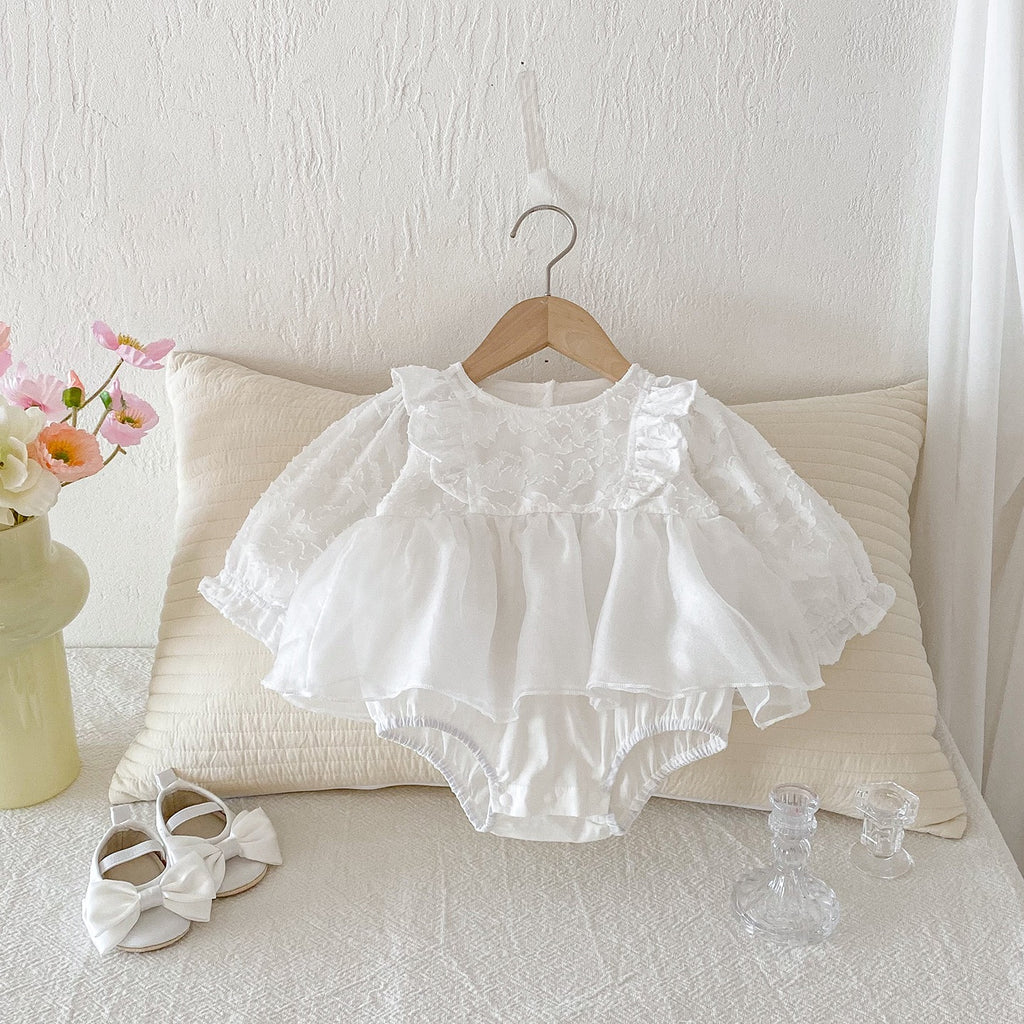 Floral Baby Bodysuit with Skirt