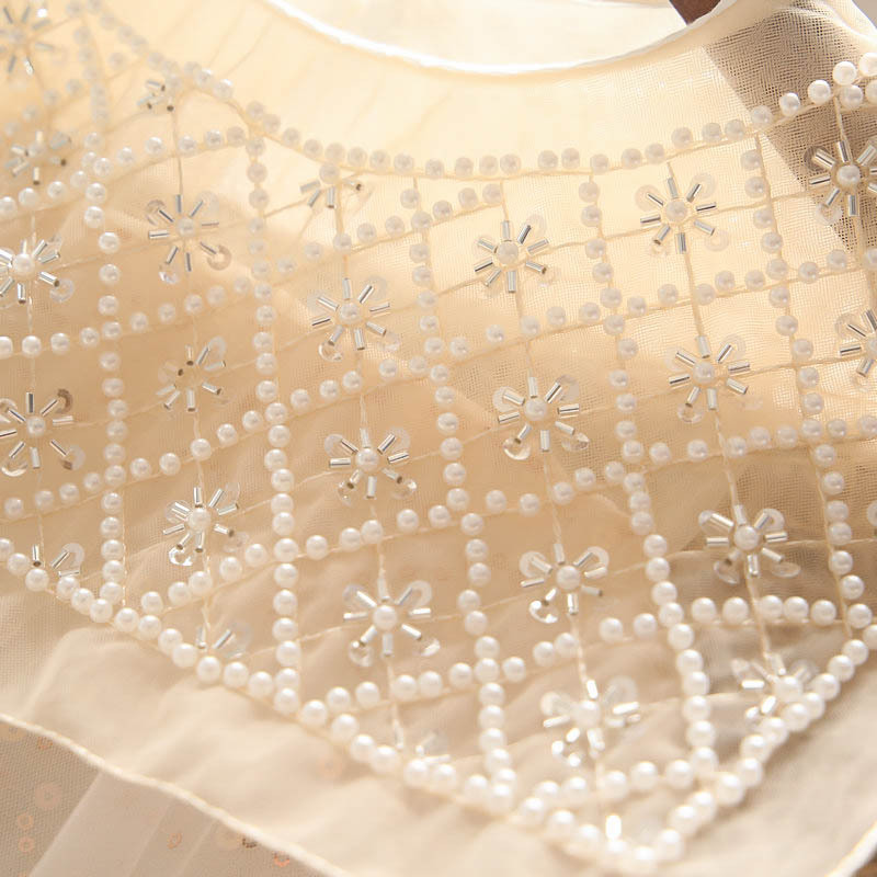 Vestito glitterato per bambine con ruches