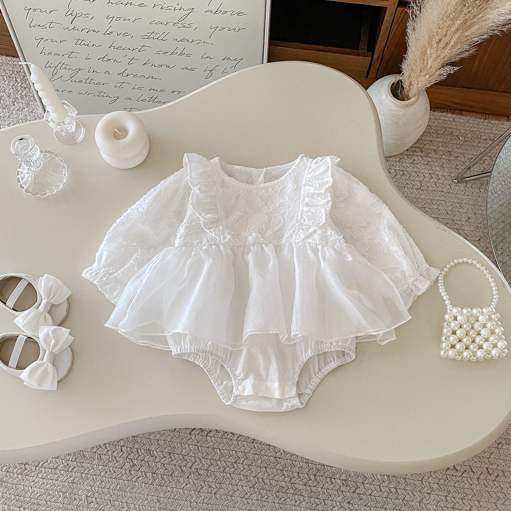 Floral Baby Bodysuit with Skirt