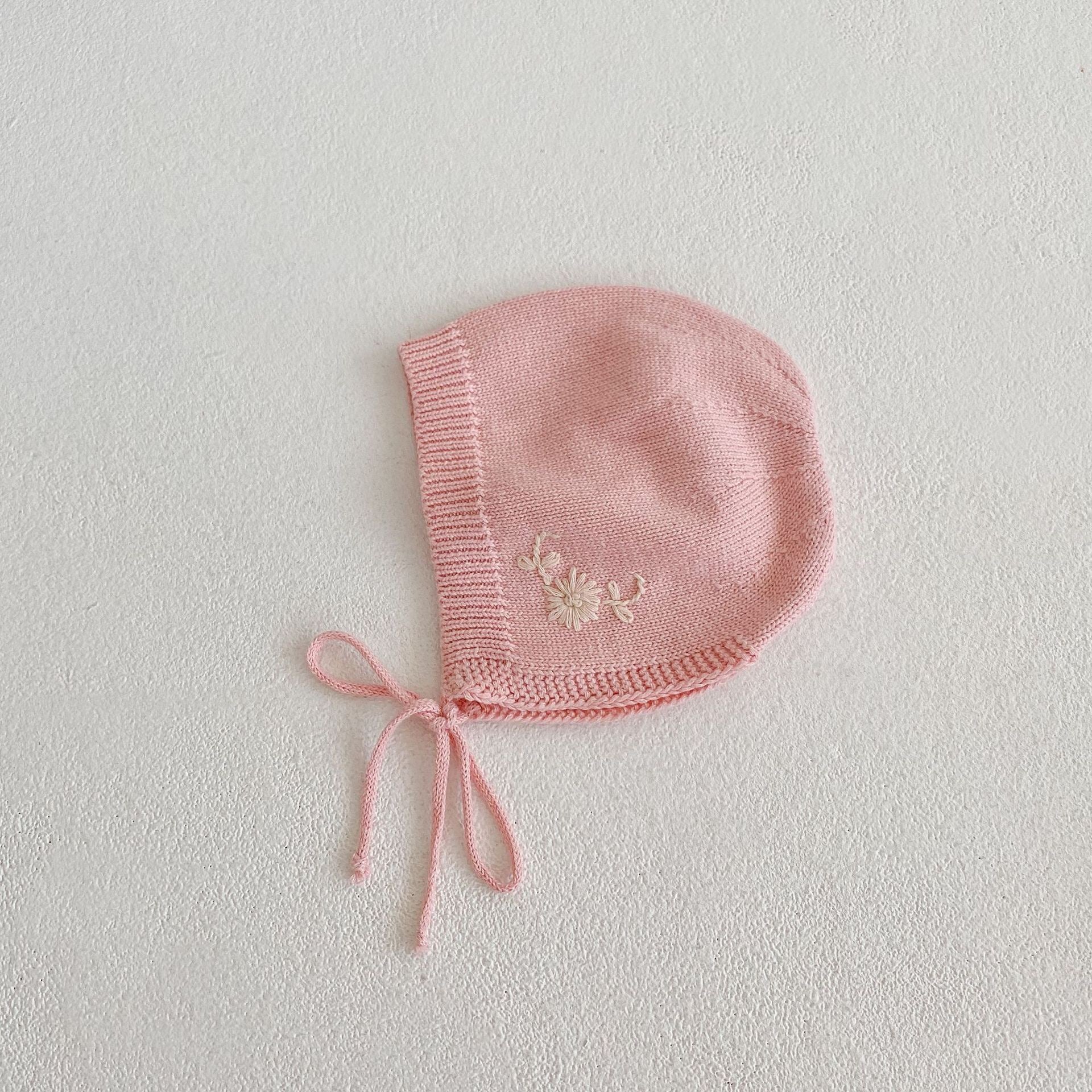 Children's Knitted Set with Embroidered Flowers